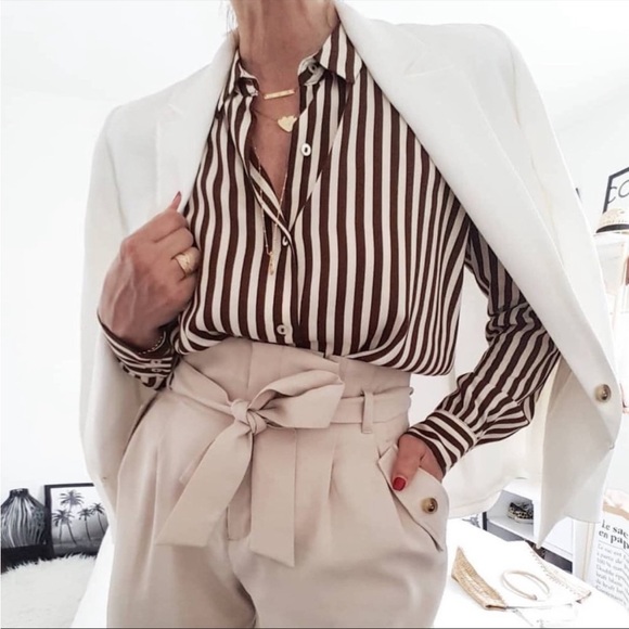 ZARA One Button Blazer White - Picture 5 of 11